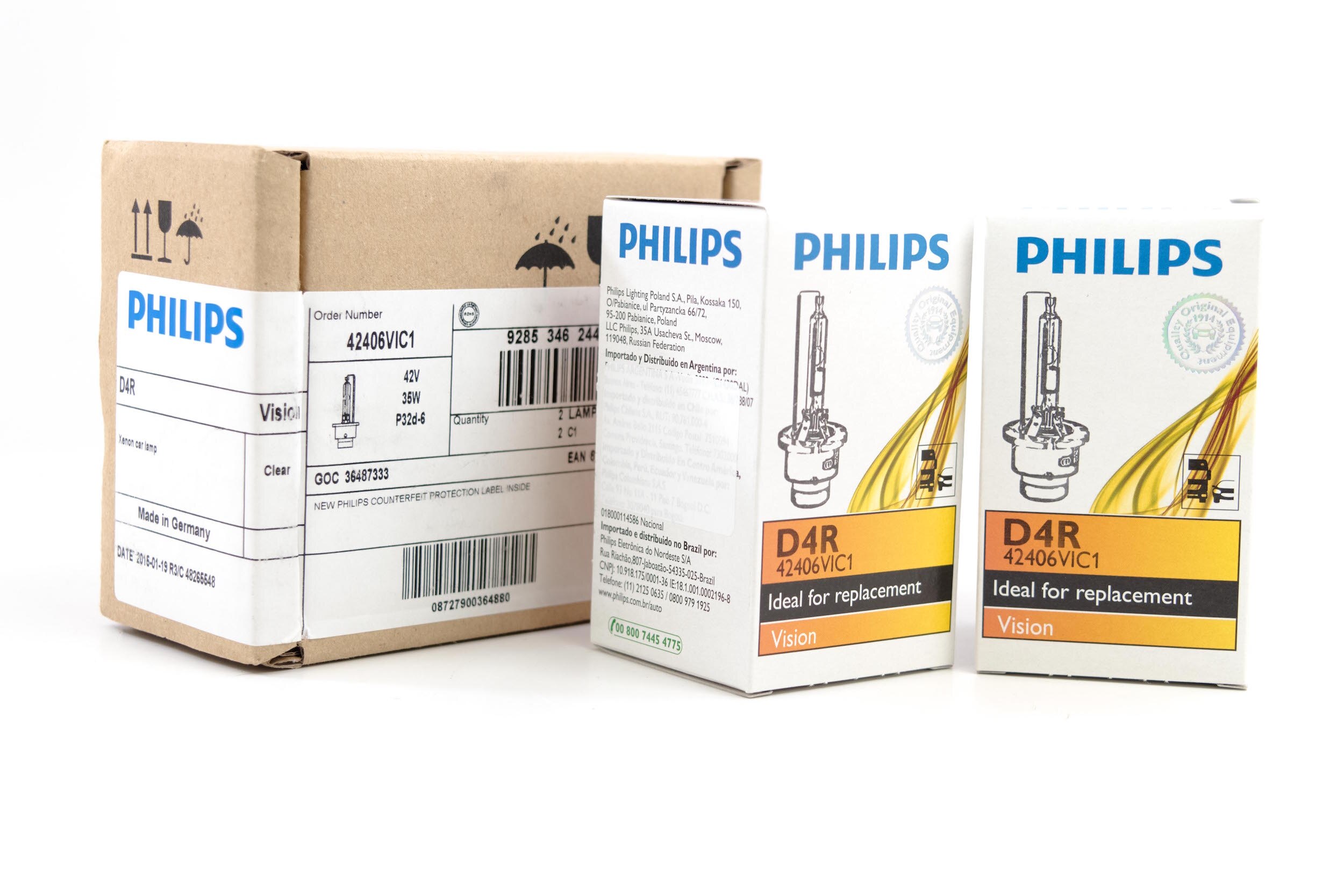 フィリップス　D4R キセノン　6200k 2300lm 純白色 42406GXJ D4R 4300K HID Bulbs : Philips Bright 42406 Standard | HR B900